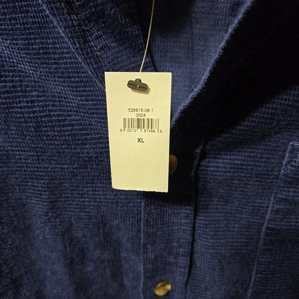 Banana Republic Untucked Fit Textured Corduroy Long Sleeve Button Down NWT